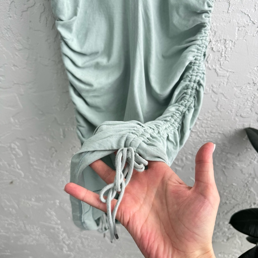 Alexander Wang T Light Green Ruche Drawstring Sides Dress, size Large - Picture 7 of 14